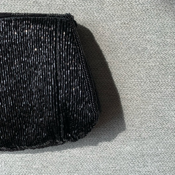 Vintage Black Beaded Evening Clutch - Picture 6 of 7